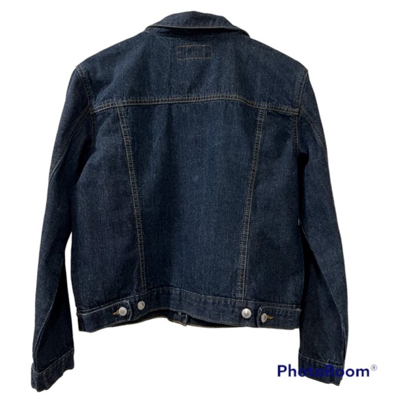 Old Navy Blue Jeans Womens 100% Cotton Denim Jacket Medium Wash Size Large - Picture 2 of 12